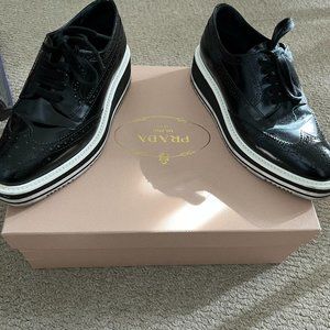 Prada Platform Leather Shoes